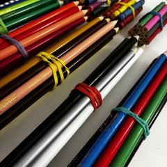 Bundle of Colored Pencils Prang, Liquid Mark, Grafix & Crayola Please Read Desc