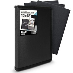 Dunwell Large Art Portfolio 12X18 Black – Portfolio Folder For Artwork