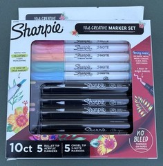 Sharpie Creative Markers Bullet Tip Acrylic M and Chisel Tip S Note Markers NIP