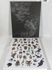 Ed Hardy Black 8×10 Spiral Sketchbook 100GSM Sheets Acid Free paper + Stickers