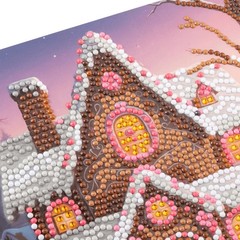 CraftBuddyUS CCK-32XM159: Festive Gingerbread Crystal Art Card Kit 18x18cm