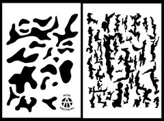 2Pack! Vinyl Airbrush Spray Stencils 10Mil – 14×9″ Camouflage Tree Bark Multicam
