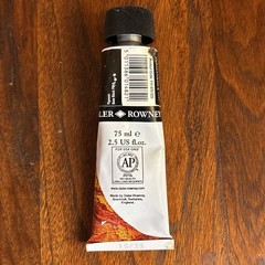DALER ROWNEY Georgian Oil Colours For Artists #034 Ivory Black 2.5 Fl Oz 75ml