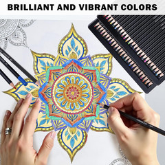 50 Count Colored Pencils for Adult Coloring Books, Coloring Pencil Set for Adult