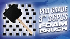 – Foam Brushes – 3 Inch – 36 Piece Poly Foam Brush Set