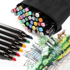80 Pcs Multi Dual Tip Markers Color Pens Set With Carry Bag For Multipurpose