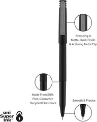 uni-ball Roller Rollerball Pens Fine Point Micro 12 Count (Pack of 1), Black