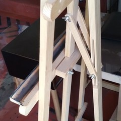 Wooden Studio A-Frame Artist Easel Stand, Adjustable Canvas Holder