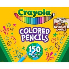 Crayola Colored Pencil Set, Colors of the World, 150 Ct, Back to School Supplies