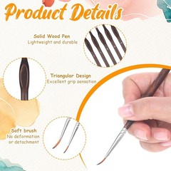 11Pcs Miniature Detail Paint Brushes Fine Tip Small Artist Brush Set Model
