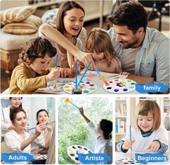 22pcs Paint Palettes, Plastic Paint Tray Palette, Paint Pallets for Kids or S…