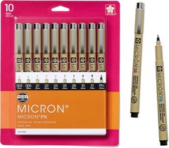 Pigma Micron Fineliner Pens – Archival Black Ink Pens – for Writing or Drawin…
