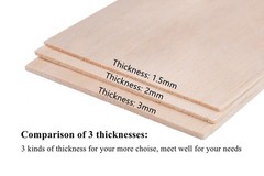 12 Pack Balsa Wood Sheets 1/8 x 4 x 8 Inch Natural Wood Color Unfinished Wood…