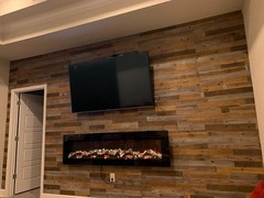 Peel & Stick Real Wood Planks, Rustic Reclaimed Barn Wood Paneling, Brown Gra…