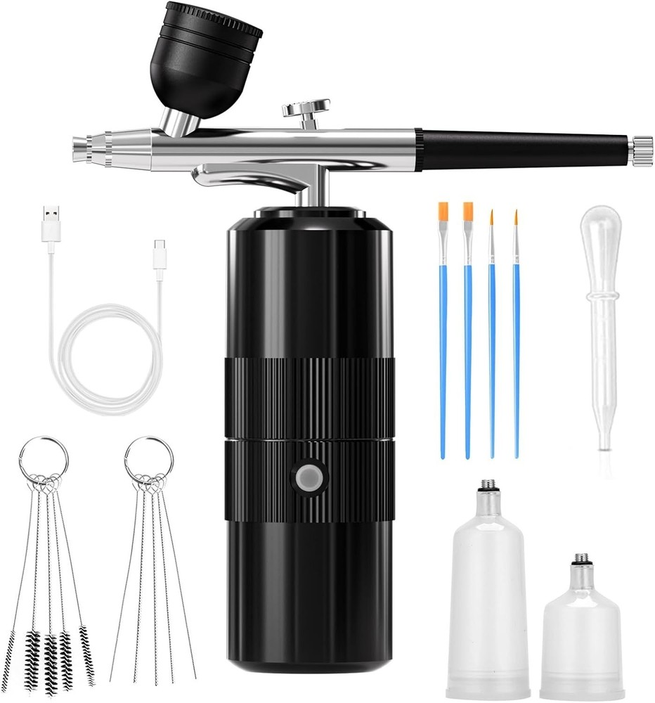 Airbrush Compressor Kit Spray Gun Dual Action Air Brush Paint