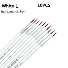 10Pcs 0.7/1.1/1.5Cm Fine Hand Painted Thin Hook Line Pen Art Supplies Drawing Ar