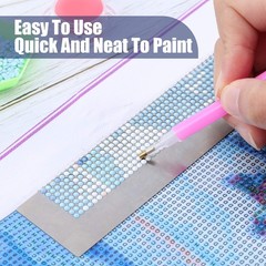3 Pieces Stainless Diamond Painting Ruler Steel Art Chrome
