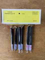 Vintage Fusain Nitram Drawing Charcoal Stick – 12 Sticks Total – Made in FRANCE