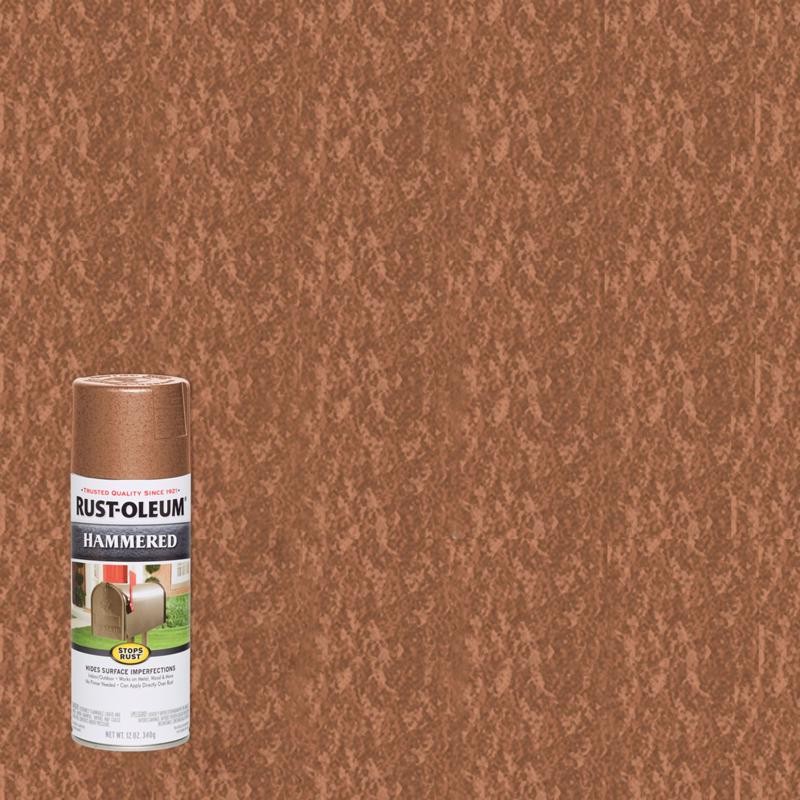 Rust-Oleum 210849 12oz Spray Paint – Hammered Copper, Rust Resistant, 6-Pack