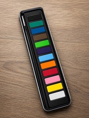 Multicolor Watercolor Set in Metal Tin with Brush + Garden Watercolor Workbook