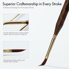 10pcs Fine Detail Paint Brushes Set – Multi-Shape Ultra Fine Art Brushes with Ba