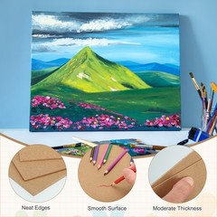 MDF Wood Board for Crafts,1/12″(2mm) Thick Medium Unfinished Wood(4x4in,10Pcs)