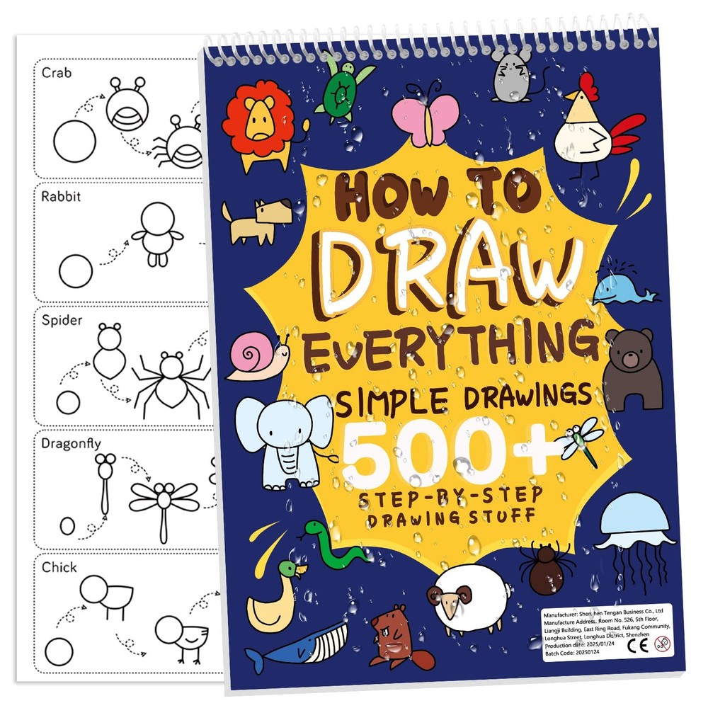 How to Draw Everything for Age 4-8 – 12, 500 Simple Step By Step Drawings for…
