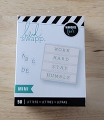 Heidi Swapp MINI TEAL PACK Lightbox Letter Inserts Lot of 2 (100 Inserts)
