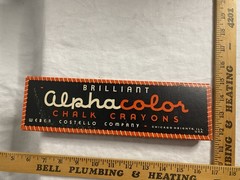 Vintage ALPHACOLOR Chalk Pastels Crayons Weber Costello Co. Crayons Mid CENTURY
