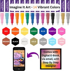 14 Pcs Acrylic Paint Marker Pens Waterproof 0.7mm Fine Tip Art Rock Painting DIY