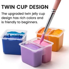 HIMI Gouache Paint Set, 112 Colors x 12g Twin Jelly Cup Design in Carrying Ca…