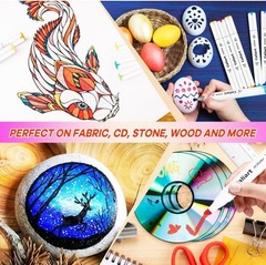 Caliart 180 Colors Fine & Chisel Alcohol Markers Adult Coloring Dual Tip Artis
