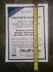 Masterson Sta-Wet Premier Palette Acrylic Paper Refill 30 Sheets. Made In USA.