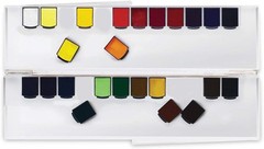 Mijello Mission Gold Class Pans Set 24 Colors Watercolor Unique MPW-2024 Assortd