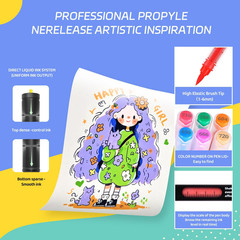 360 Colors Acrylic Paint Markers, Soft Brush Tip Pens, Water-Based No-Bleed Prem
