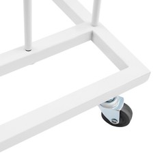 White Painting Drying Rack Art Storage Rack Display Stand w/ 4 Universal Wheels