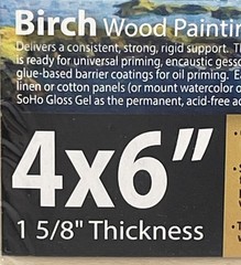 Set of 2 Da Vinci Pro Birch Wood Panel 5”x7”, 4”x6” (1-5/8” deep) *NEW SEALED*