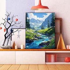 HITO Mountain Paint by Number for Adults-Landscape 16×20 inch, Landscape