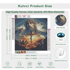 Jesus Diamond Painting Kits for Adults, Diamond Art Kits for Beginners, 5D DIY F