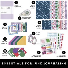 PAPERAGE Junk Journal & Scrapbook Kit, Hardcover Blank Journal Notebook, 20 P…