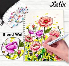 Alcohol Markers set dual tip Alcohol Markers lot brush tip based spectrum noir