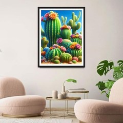 QINRUBB DIY Cactus Diamond Art Kit for Adults Beginners, Full Drill Cacti