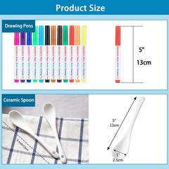 ZMMCHCG Kiddies Create Magical Water Floating 1 Set, 12 Pens + 2 Spoons