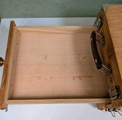 Wooden Folding Box Artists Easel Painting Stand Capt. Jack Rauscher Pirate Ship