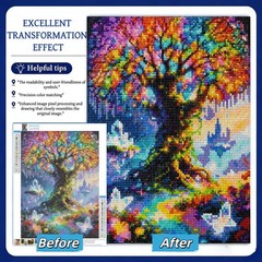 Fantasy Crystal Tree 5D Diamond Painting Kits for Adults & Beginners, Full Drill