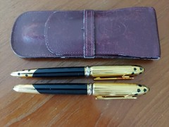 Set of Cartier Panthere 1990 Trinity Gold and Black Ballpoint Fountain G2U