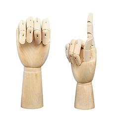 Wood Artist Drawing Manikin Articulated 10 inches-The right hand, Beige
