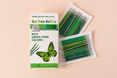 OfficeGoods Gel Pen Refills – 24 Individual Colors – Fits Most Gel Pens – Fast