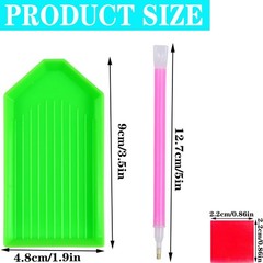 QYING 39PCS Diamond Art Painting Tools and 5.3 inches x 7.1 inches, GREEN