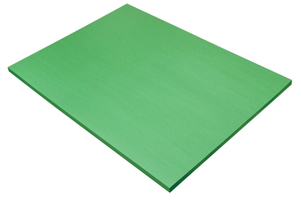 50 Count Bright Green Medium Weight Construction Paper for Arts and Crafts